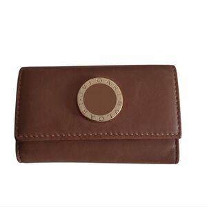 Bvlgari Tan Leather Key Holder